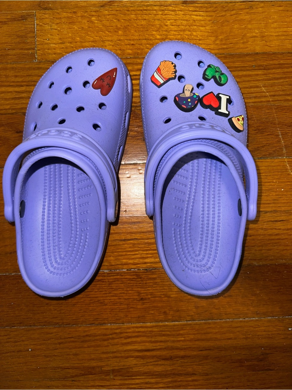 CROCS Lavender Purple Classic Clog Sandals with Charms